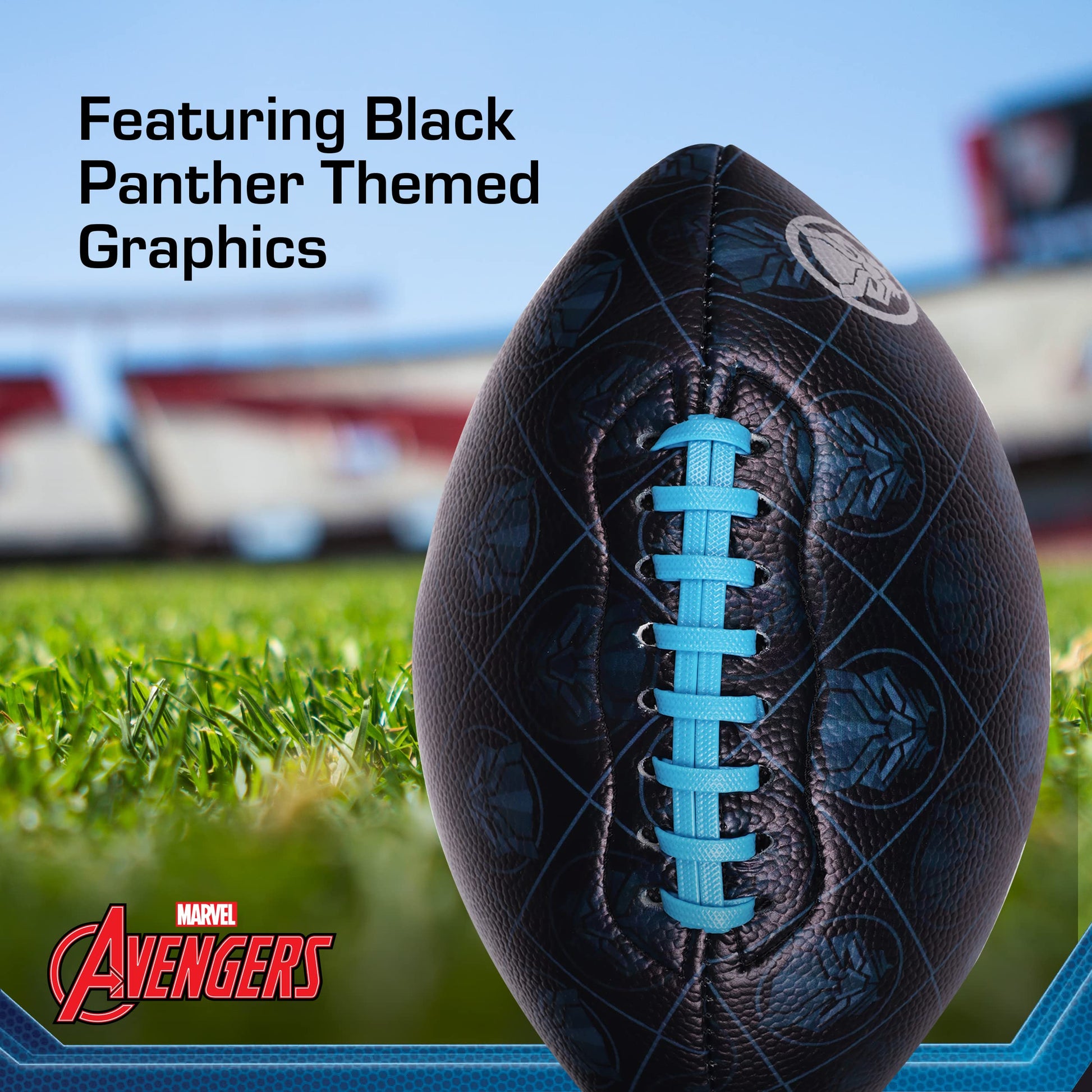 Capelli Sport Marvel Avengers Black Panther Youth Football, Small Mini Junior Futbol for Kids, Size 6, Black