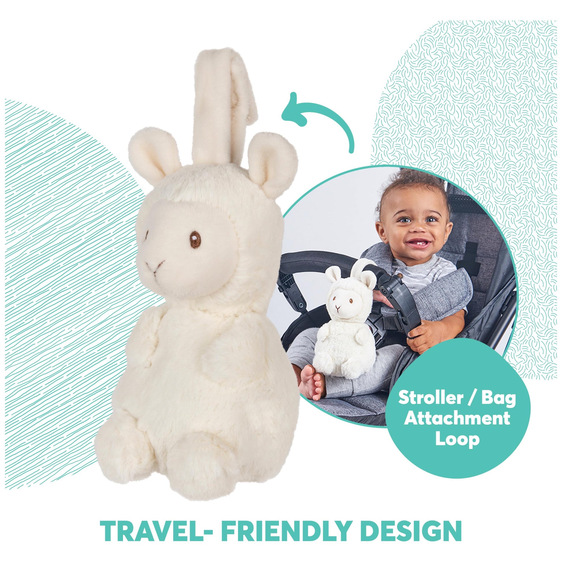 GUND Baby Lil’ Luvs Tuck-Away Lovey 12-Inch Llama Stuffed Animal; Ages 0+