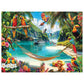 White Mountain 500 Piece Jigsaw Puzzle Spring Flower Bird Puzzles With Large Pieces Gift for Adults and Family 18"x24" - Paradise Cove
