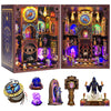 Book Nook Kit - Fantasy Tarot 3D Wooden Puzzle for Adults, Teens & Beginners, DIY Miniature Bookshelf Insert with LED Light, Mysterious Craft Gift