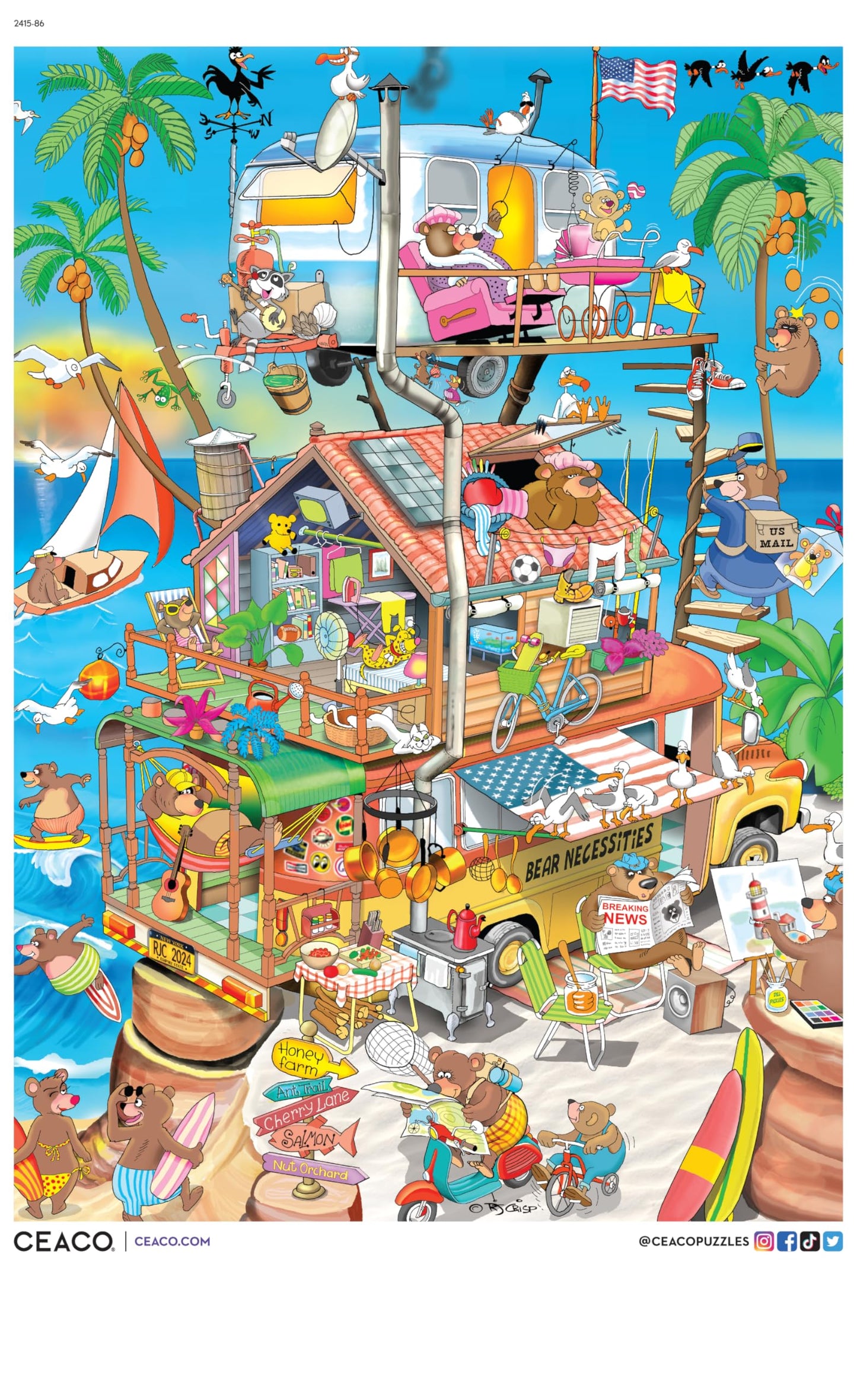 Ceaco - Bearly a Vacation - 500 Piece Jigsaw Puzzle for Adults