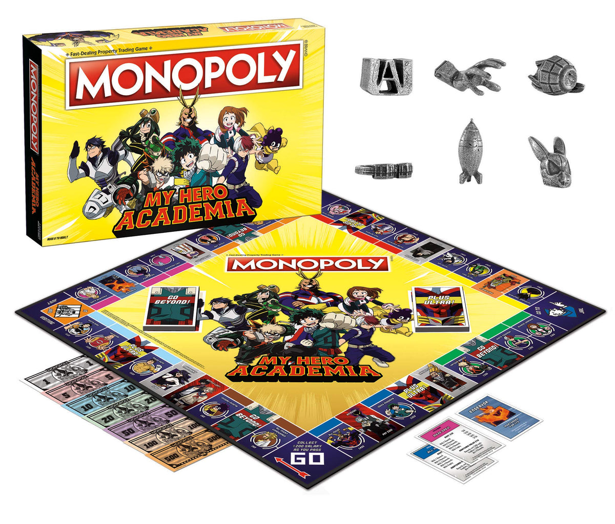 Monopoly: My Hero Academia Board Game | Buy, Sell, Trade Fan-Favorite Heroes from The Popular Anime Show | Classic Monopoly Game | Officially-Licensed