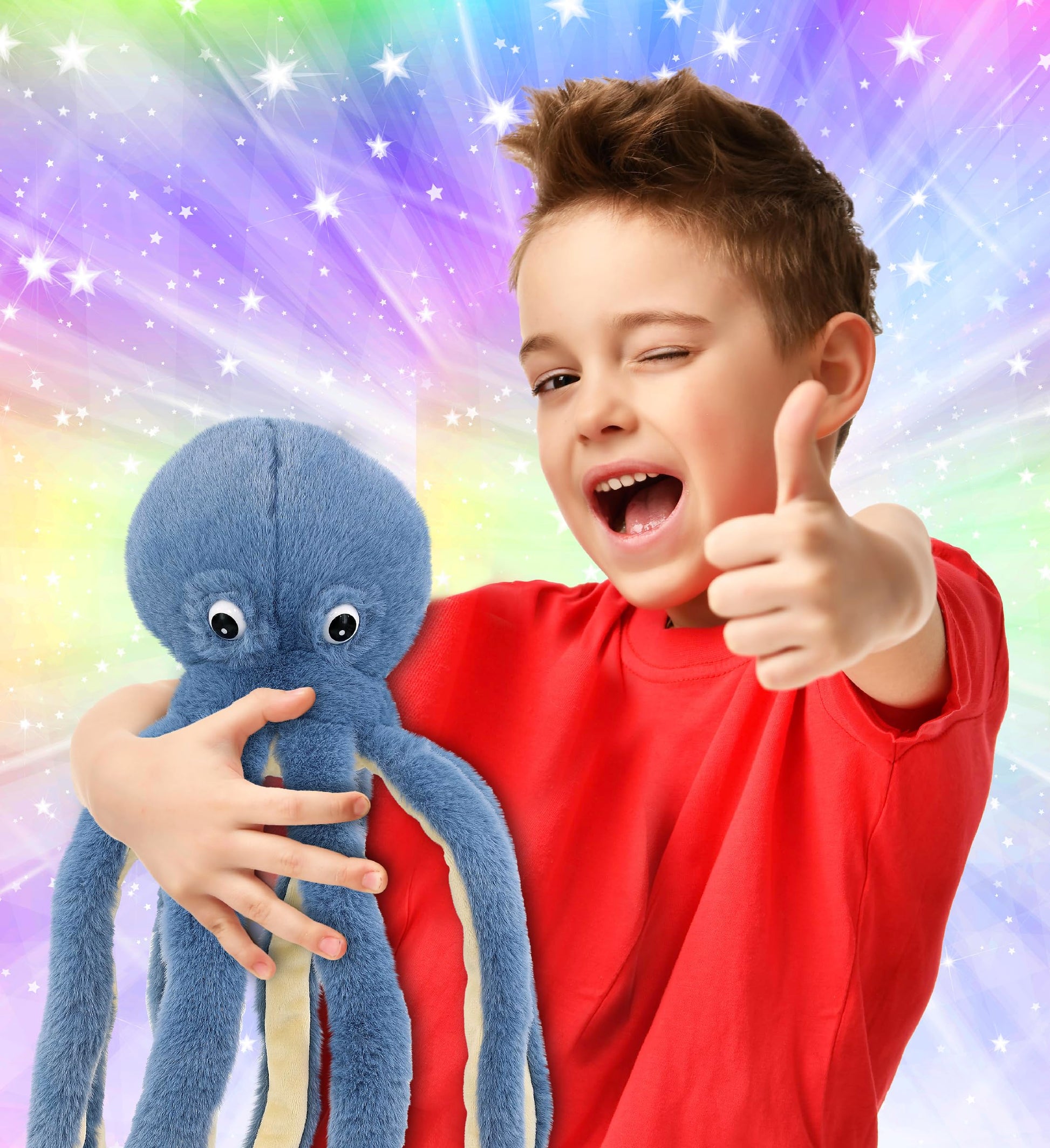 DolliBu Blue Octopus Super Soft Stuffed Animal, Cute Realistic Ocean Stuffed Animals for Girls, Boys, Adults Animal Gifts, Kids Nursery Decor