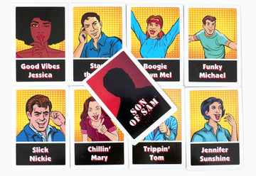 Regal Games - Son of Sam - Murder Mystery Card Game - for Holidays, Game Nights, and Parties - 5”x 2” Card Size - 54 Count - Up to 26 Players, Ages