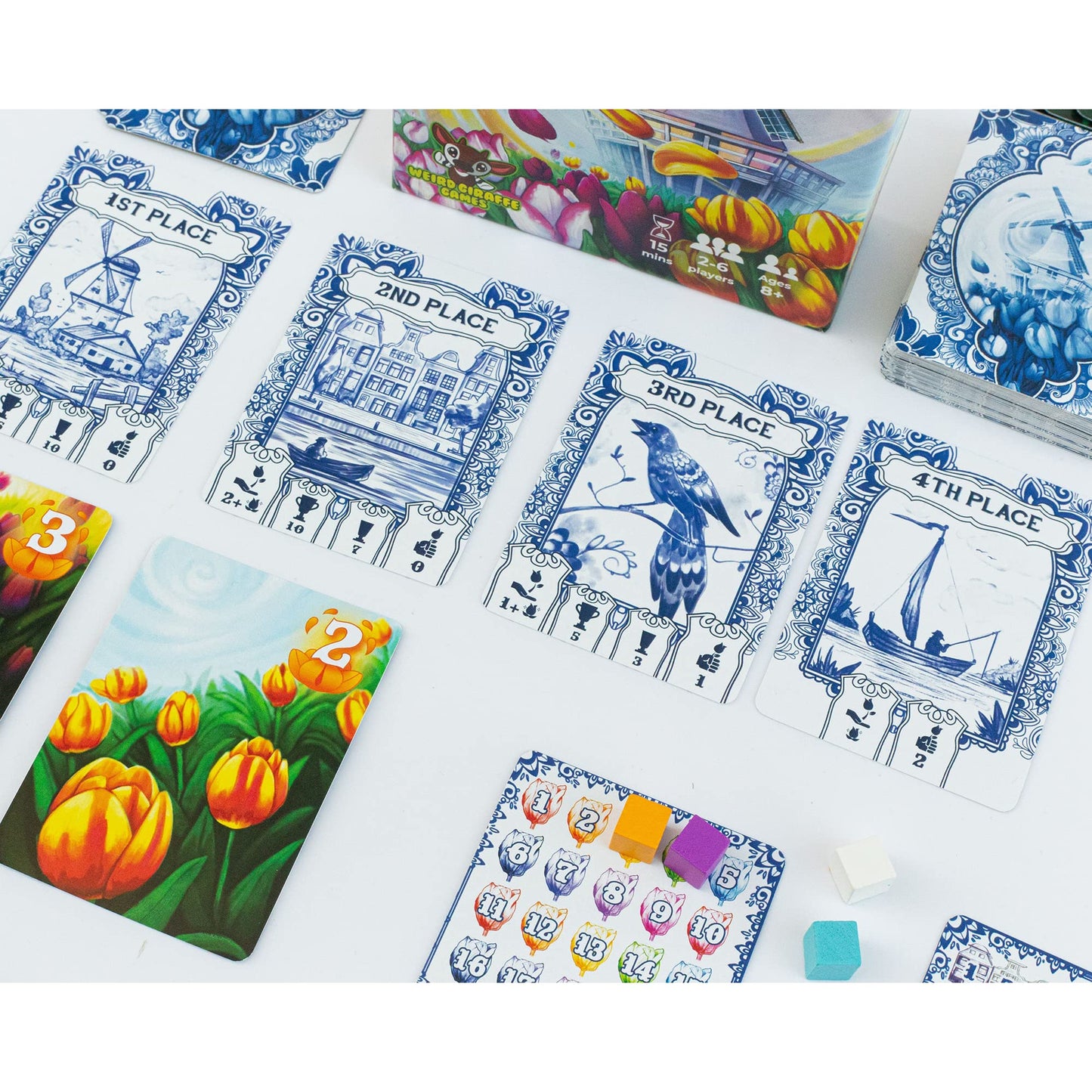 Weird Giraffe Games Gift of Tulips - Bouquets Building Card Game, Ages 8+, 2-6 Players, 15 Min