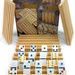 Matty's Toy Stop Deluxe Solid Wood Domino Trays (4 Count) Game Bundle - 2 Pack (8 Trays Total)