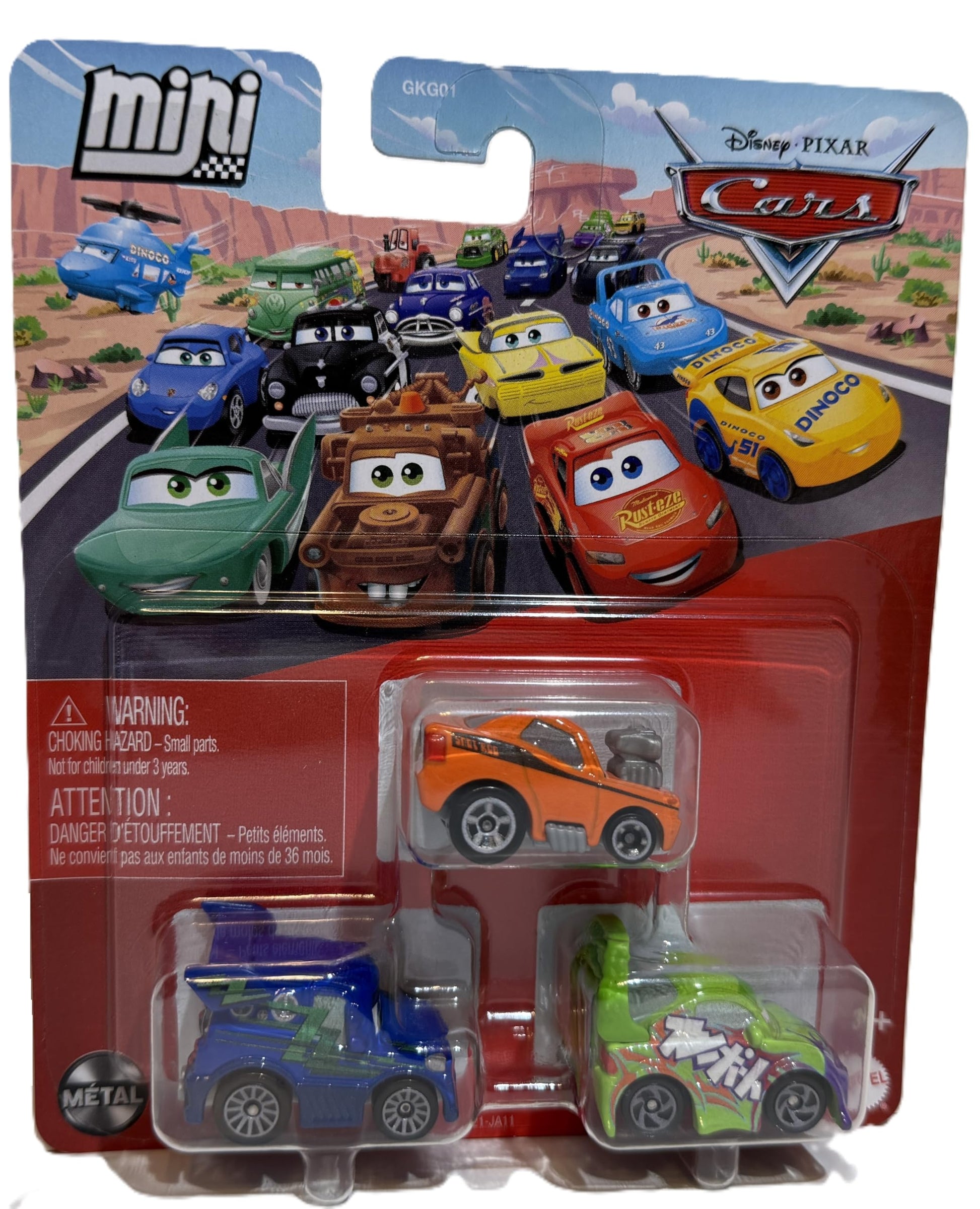 Mattel Cars 3 Mini Racers DJ Snot Rod and Wingo Trouble Makers
