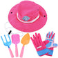 JOYIN 6 PC Kids Gardening Tools, Including Garden Tools Like Gardening Gloves, UV Protection Sun Hat, Shovel, Rake, and Trowel, Kids Backyard Outdoor
