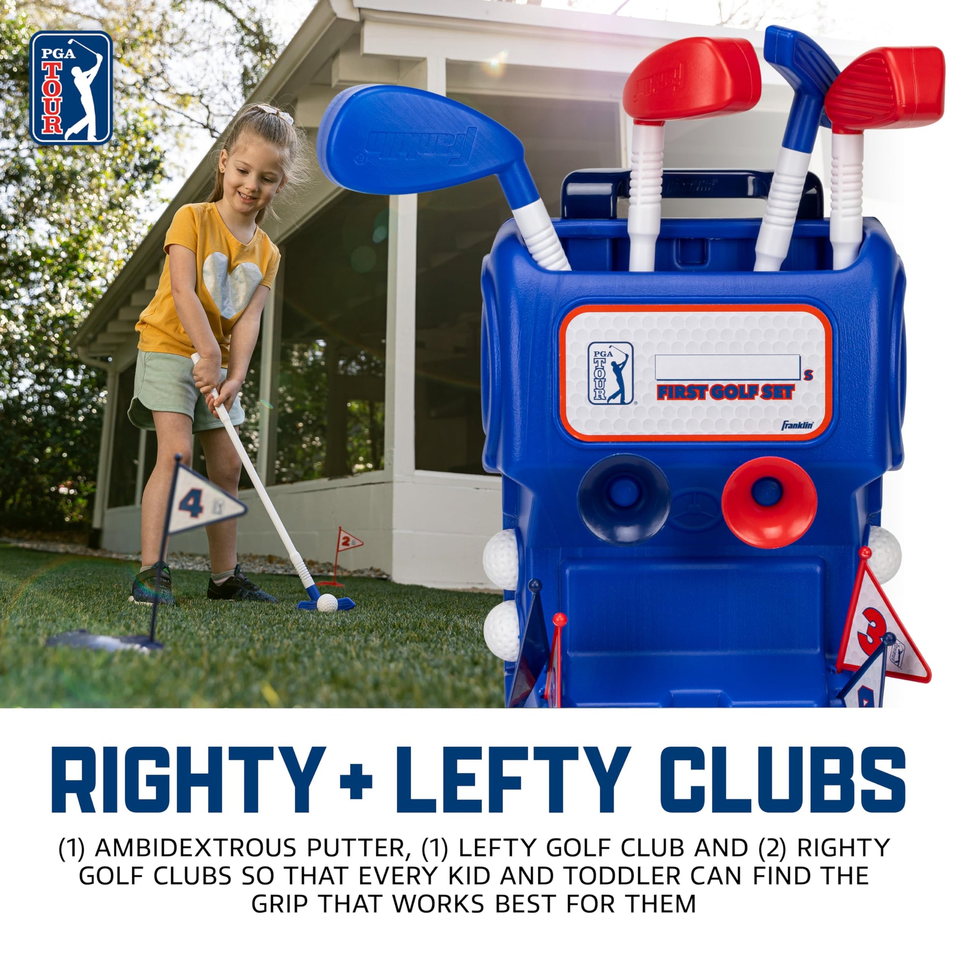 Franklin Sports PGA Tour MyFirst Kids Toy Golf Club Set