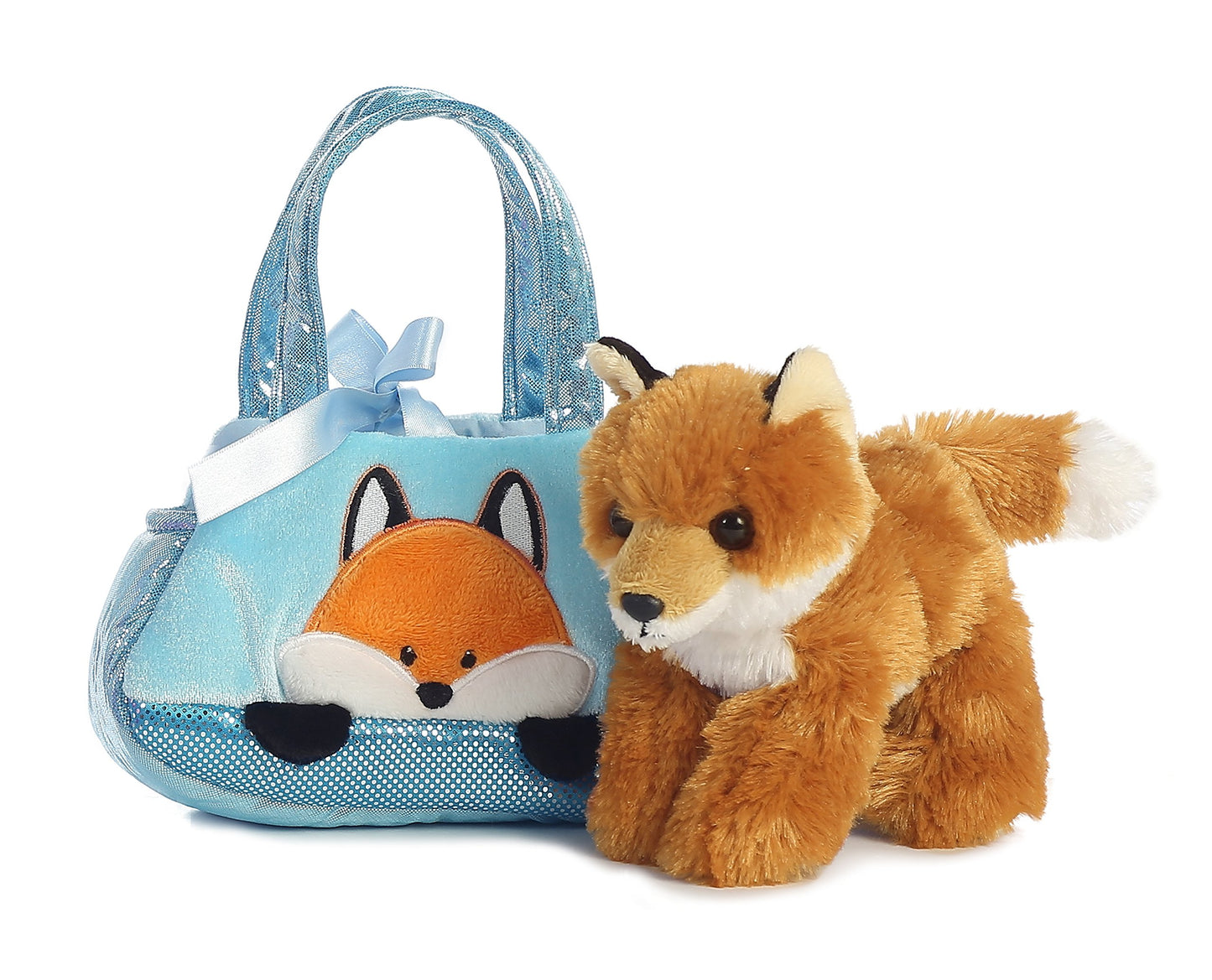 Aurora® Fashionable Fancy Pals™ Peek-A-Boo™ Fox Stuffed Animal - Plush with Stylish Purse for Dress Up Fun - Perfect for Kids 3+ Years, Costumes,