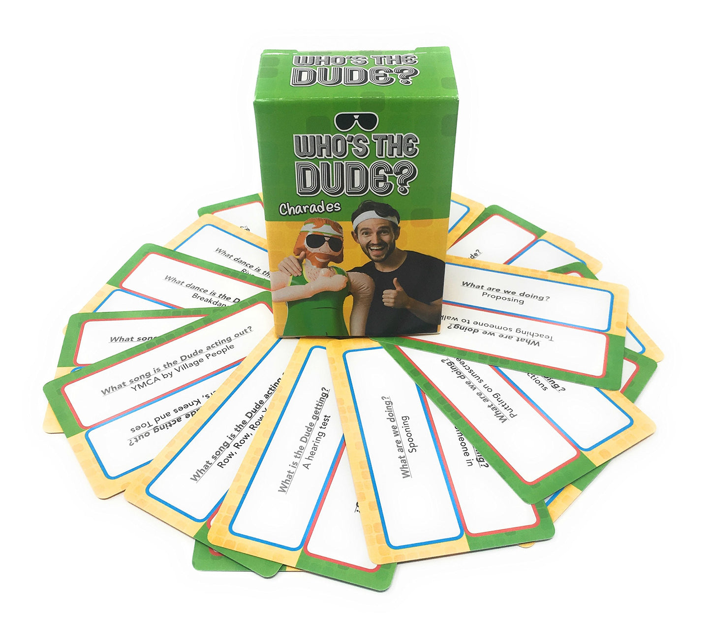 Charades Game for Family Who's The Dude Identity Fun Games Gift for Reunion Adult Game Night Ages 16+ 440 Funny Scenarios