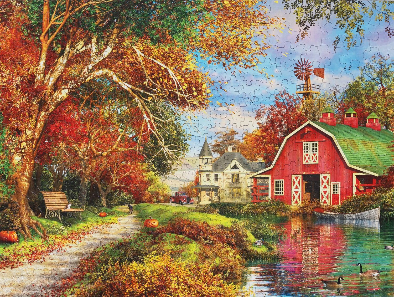 Springbok Autumn Barn 400 Piece Jigsaw Puzzle for Families