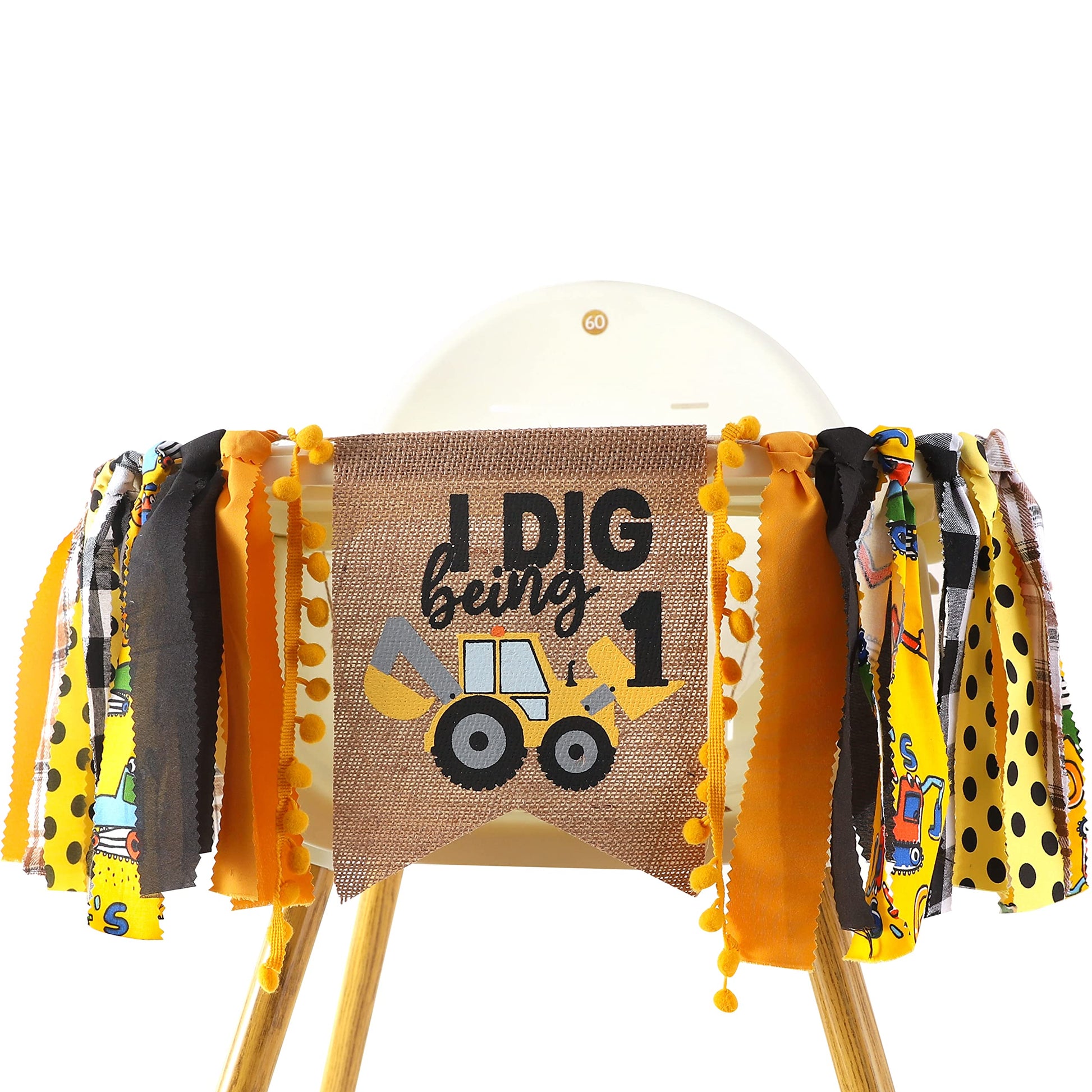 I Love Making High Chair Banner - Construction 1st Birthday Decorations, Construction One Highchair