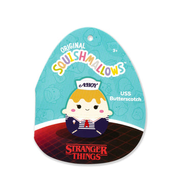 Squishmallows Original “Stranger Things” 3.5-Inch Chocolate Pudding + USS Butterscotch 2-Pack - Official Jazwares Plush (Clips)