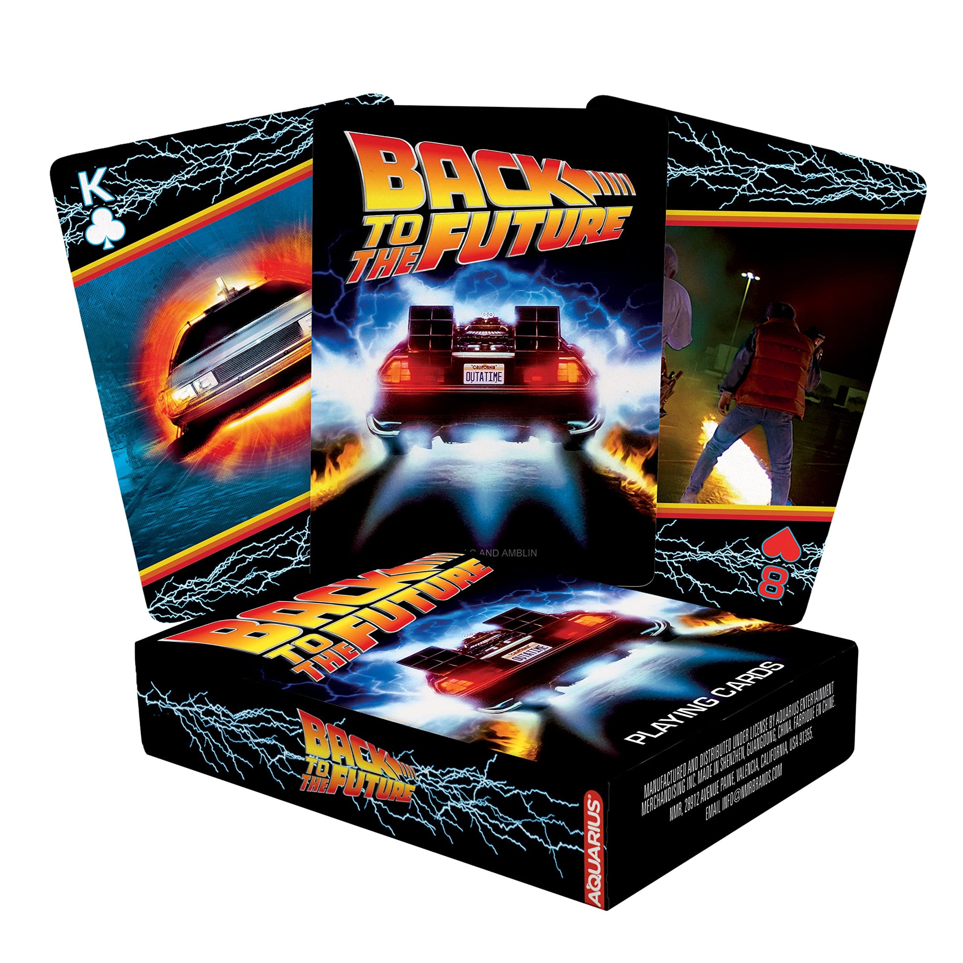 AQUARIUS Back to the Future Playing Cards Standard Size - Themed Novelty Deck with 52 Unique Movie Designs - Collectible Merchandise Gift for Teens