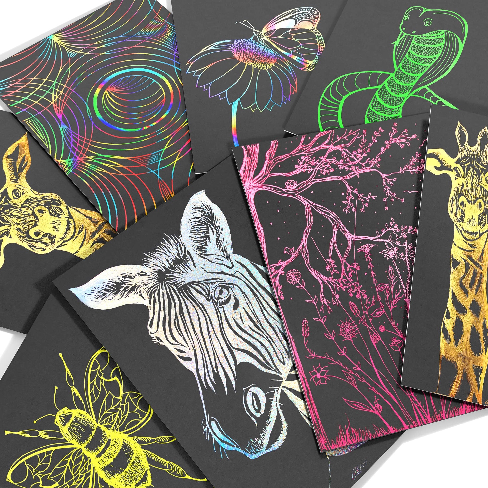 Marvin's Magic Scratch Art Kit for Kids - Rainbow Sheets - Age 5-12