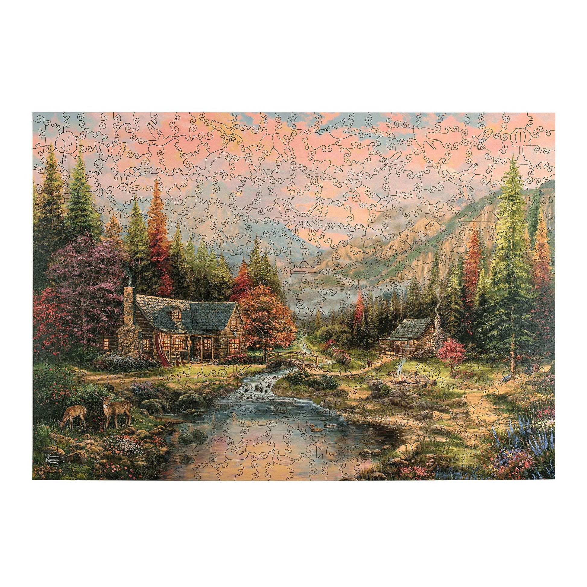 Buffalo Games - Thomas Kinkade Sierra Paradise - 500 Piece Wooden Puzzle