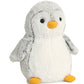 Aurora® Playful Pompom Penguin™ Stuffed Animal - Vibrant Companions for Warm Cuddles - Perfect for Adults, Kids, and Birthdays - Gray 8.5 Inches