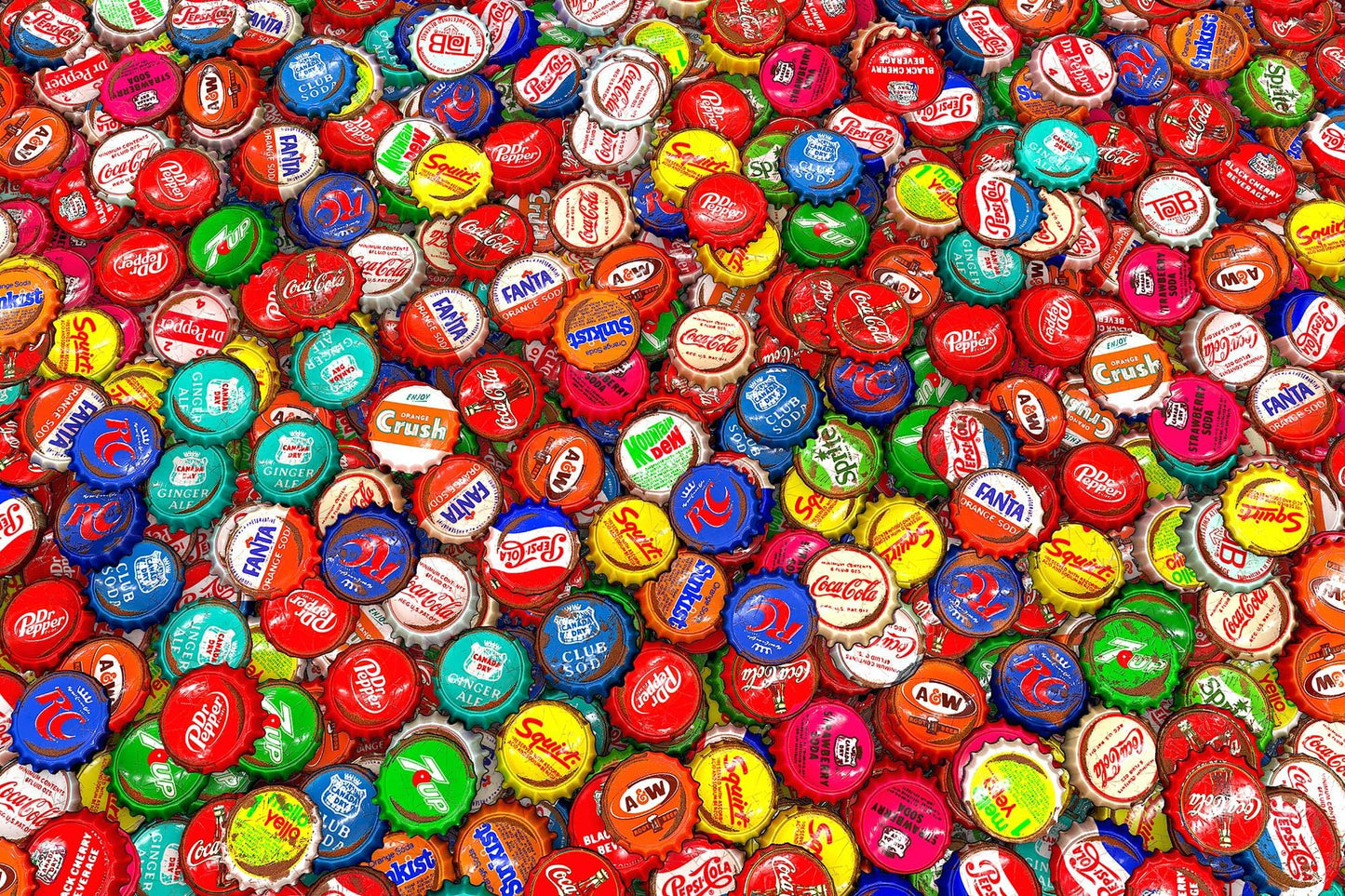 Got Caps? Soda Bottle Cap Puzzle for Adults and Kids | Difficult 1000 Piece Jigsaw Puzzle Toy | Fun Quarantine Gift | Interactive Brain Teaser