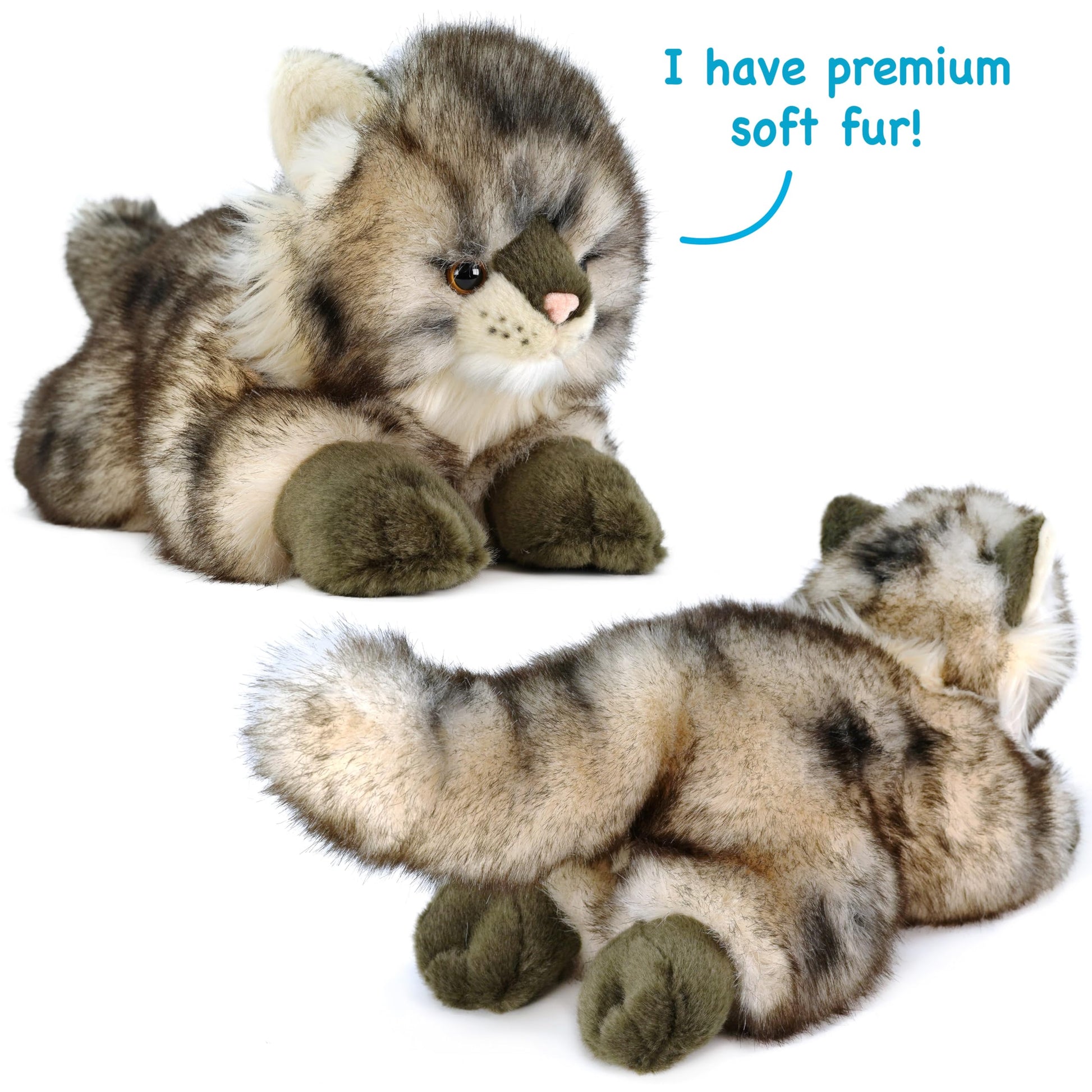 TigerHart Ricky The Maine Coon - 16 Inch Stuffed Animal Plush