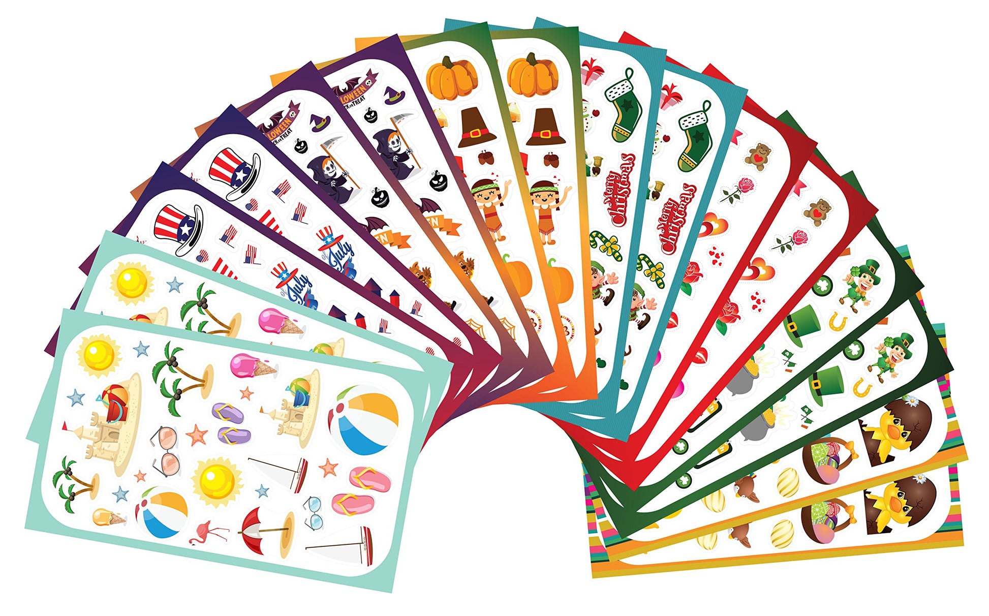 Year-Round Holiday Stickers Variety Pack: Fun Assortment of Designs for a Whole Year (400+ Stickers)