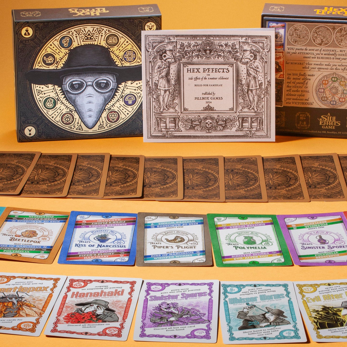 Hex Effects by Pillbox Games | A Fast-Paced Card Game with Potions and disasters | Ages 10+ | 2-8 Players | 10-30 Minute Playing Time | Easy-to-Learn