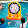 SLOOSH 2-in-1 Fun Pool Toys Set for Kids, Inflatable Dart Board & Ring Toss Game, Pool Floats Water Game Toys for Beach Yard Outdoor Ball Play, Party