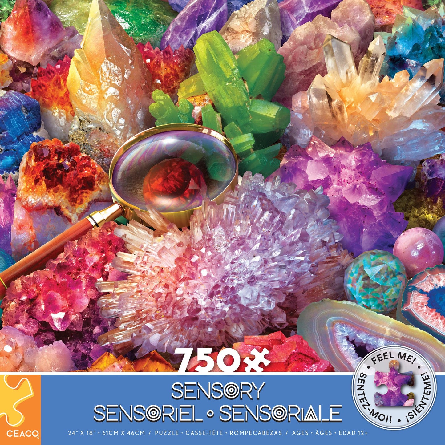 Ceaco -750 Piece Jigsaw Puzzle - Eduard - Textured - Sparkling Minerals - Relaxing and Fun Activity for Adults
