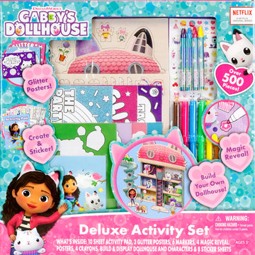 Tara Toys Gabby's Dollhouse Deluxe Activity Set Multi-Piece Art & Craft Kit for Kids with Stickers, Coloring Sheets, and More Great Gift for Girls