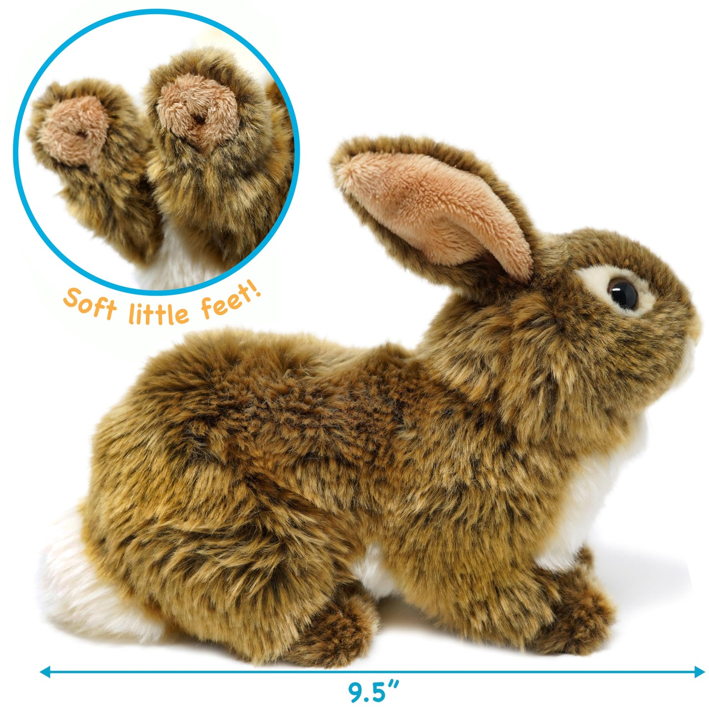 TigerHart Brigid The Brown Rabbit - 10 Inch Stuffed Animal Plush Bunny