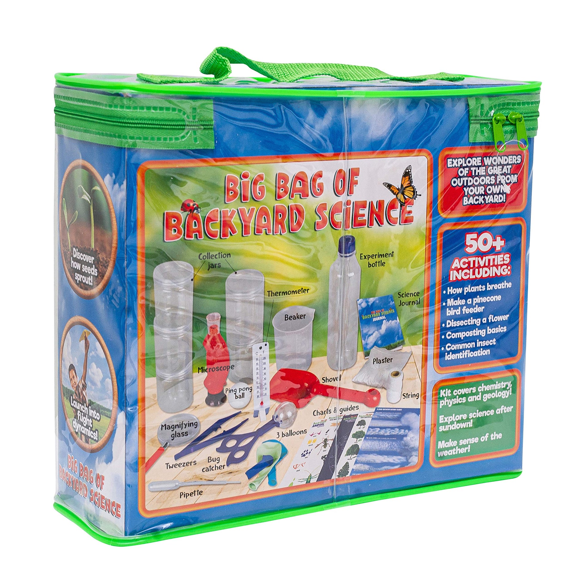 Be Amazing! Toys Big Bag of Backyard Science - STEM Science Kits for Kids 8+ - Educational Science Toys for Kids 10-12 with 50+ Projects - 32-Piece
