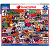 White Mountain 1000 Piece Jigsaw Puzzle s Sports Collage, I Love Football