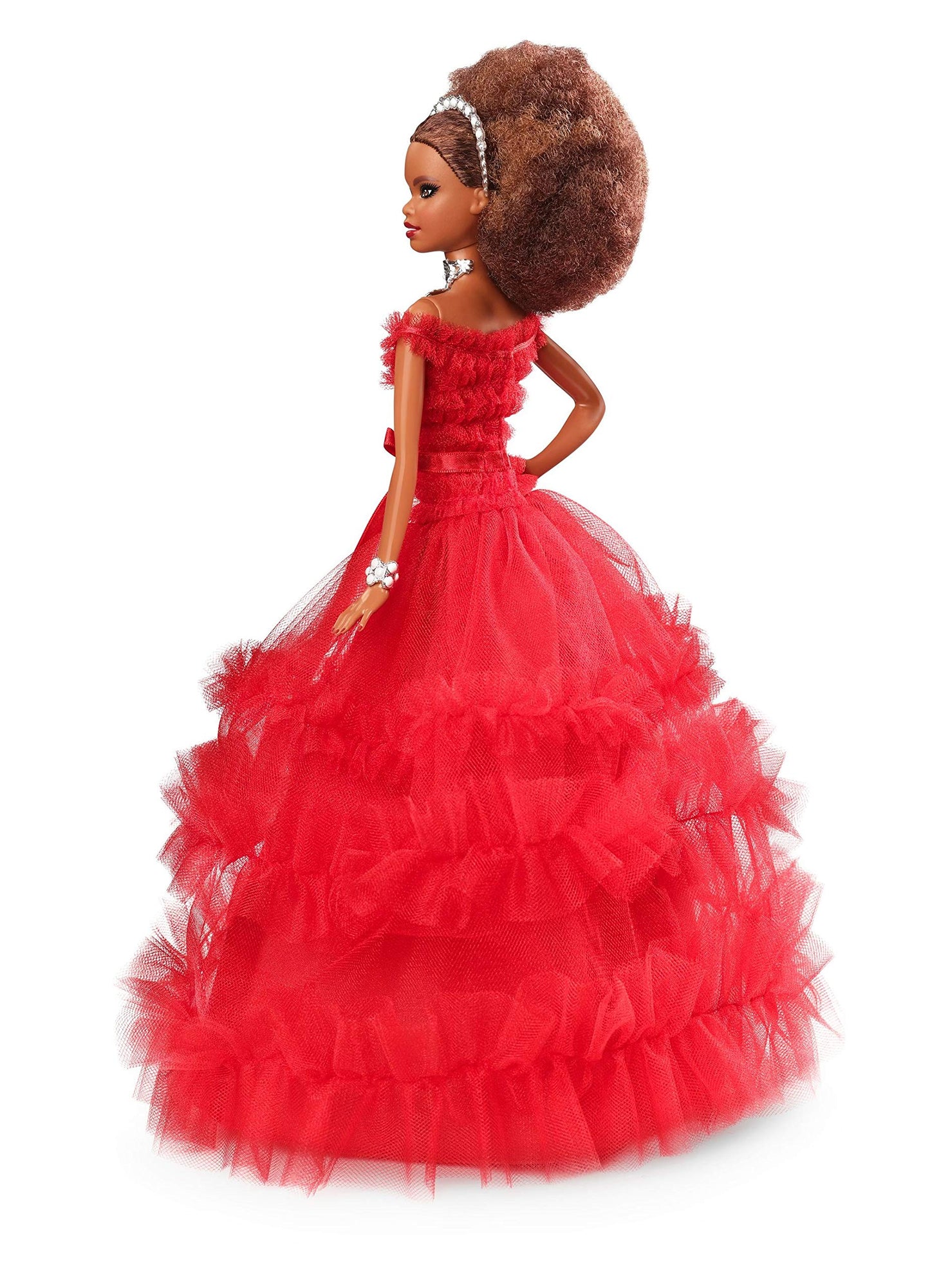 Barbie 2018 Holiday Doll 30th Anniversary with Elegant Red Gown & Accessories