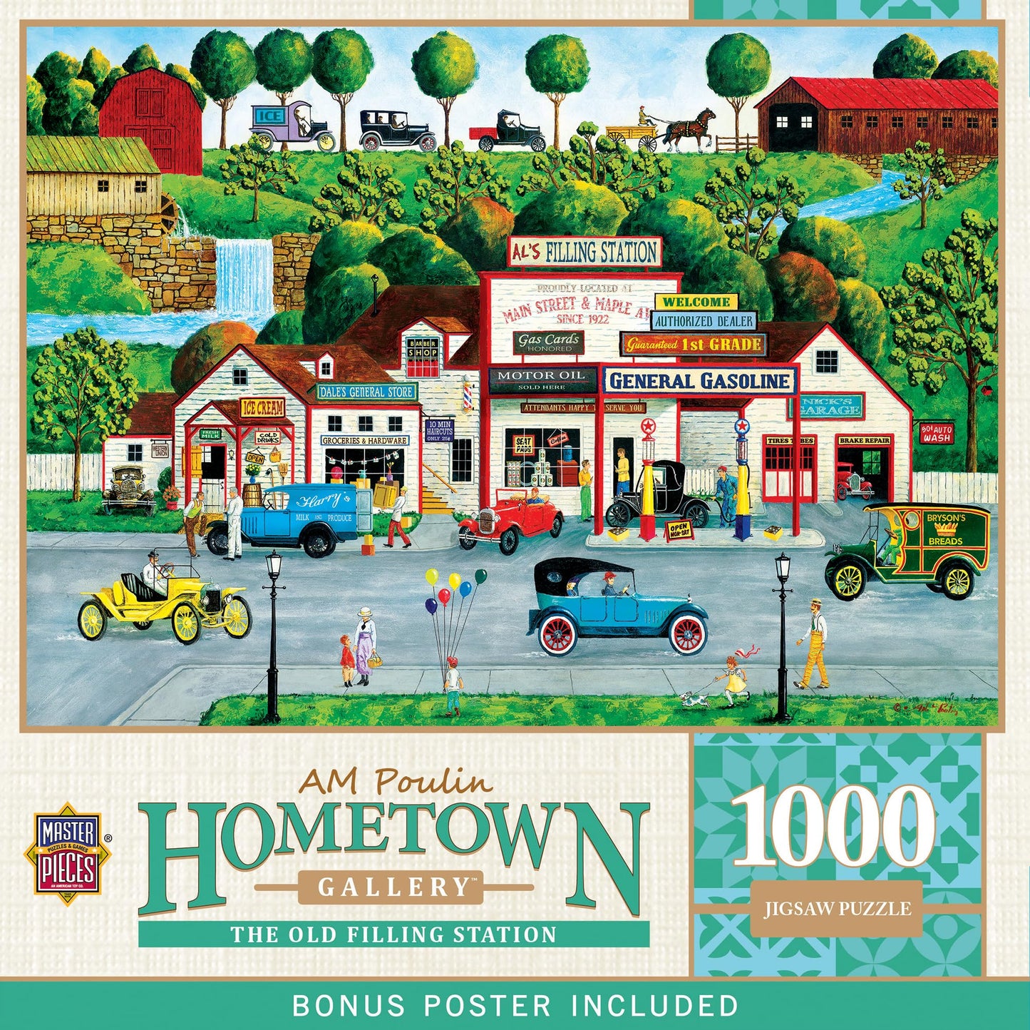 MasterPieces - 1000 Piece Jigsaw Puzzle, The Old Filling Station, Fun for Adults, Family, Kids, 19.25" x 26.75"