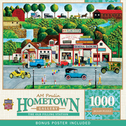 MasterPieces - 1000 Piece Jigsaw Puzzle, The Old Filling Station, Fun for Adults, Family, Kids, 19.25" x 26.75"