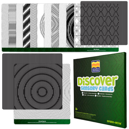 Mindful Motions Sensory Cards, Discover, 12 Dynamic Patterns and 2 Sliders