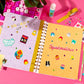 Squishmallows Original DIY Journaling Set, Journaling Kit with Gel Pens, Stickers, Sticky Notes, and Gems, Scrapbook for Kids, Cute Stationary Set,