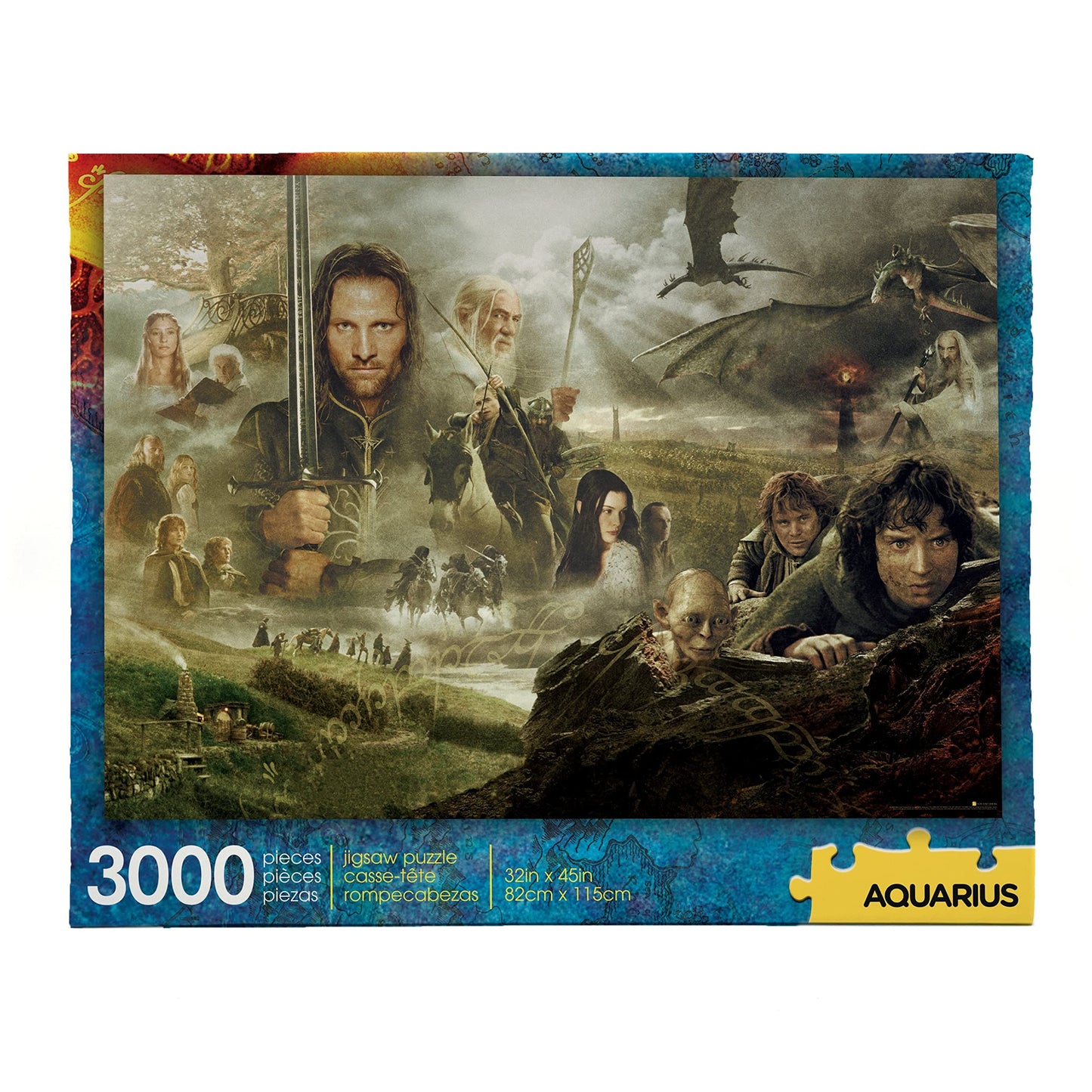 Aquarius Lord of The Rings (3000 Piece Jigsaw Puzzle) - Officially Licensed Lord of The Rings Merchandise & Collectibles
