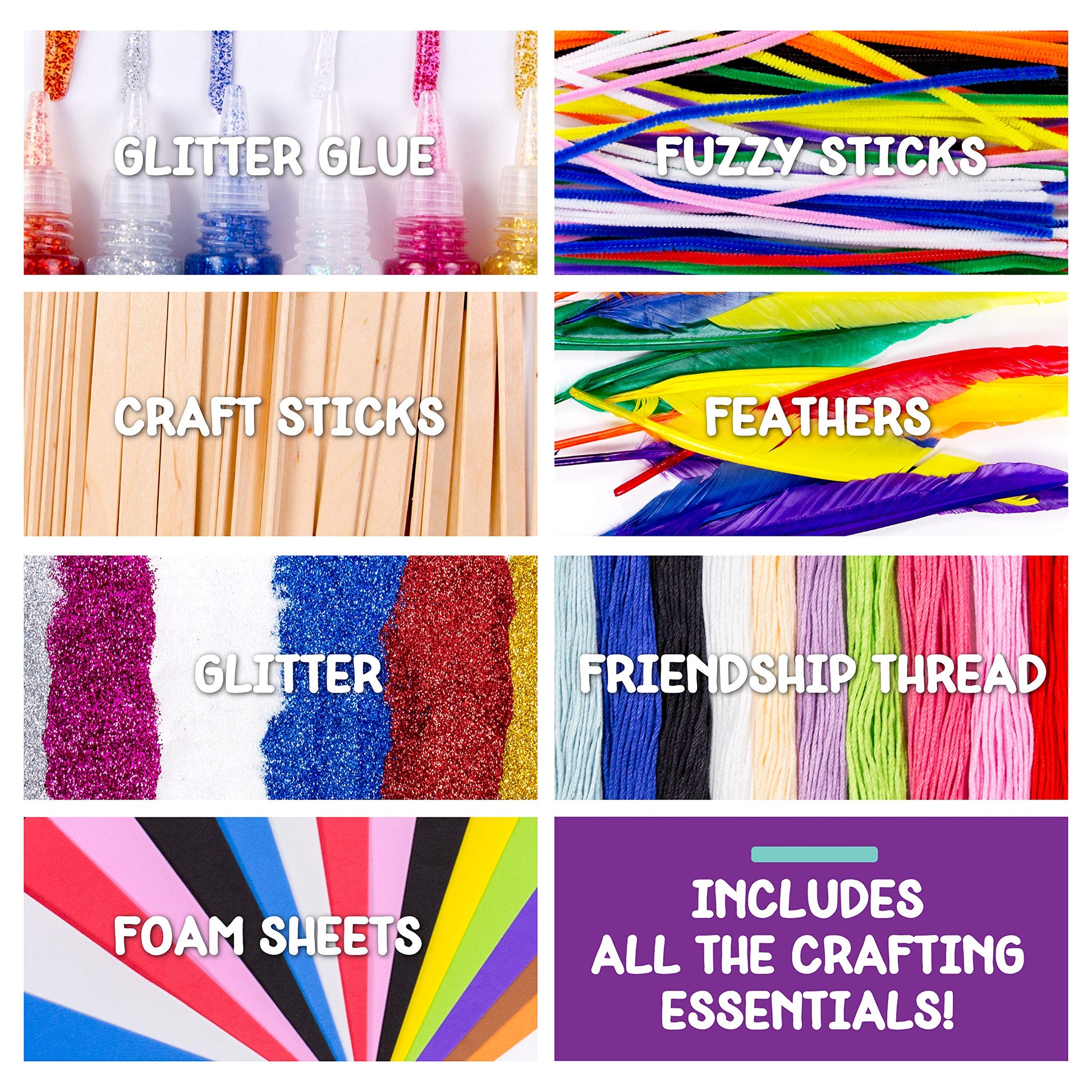 Made By Me Ultimate Craft Box, Art & Craft Activities 1000 Piece Set, Storage Case, Great for Preschool Arts & Crafts, Adult & Group Projects, Craft