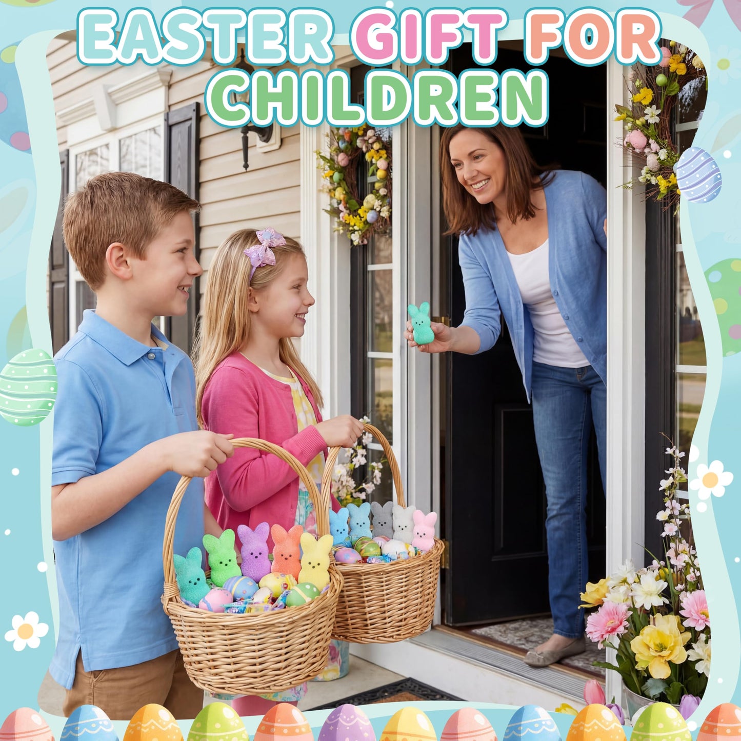 MPMIYVX Easter Basket Stuffers for Kids,Easter Egg Fillers, Cute Bunny Toys Easter Gifts for Kids, Party Favors Classroom Exchange, Easter Decorations