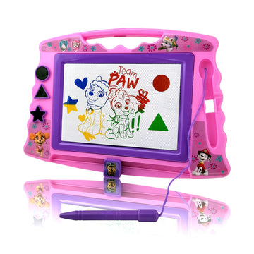 Lollipop PAW Patrol Magnetic Drawing Board with Stylus and 3 Stamps, for Girls or Boys (Pink)…