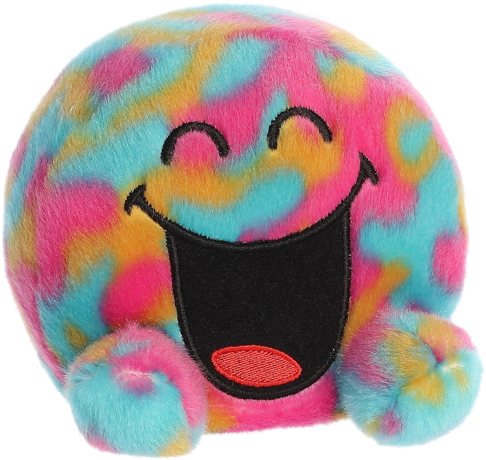 Aurora® Colorful SmileyWorld® Palm Pals™ Silly Stuffed Animal - Eye-Catching Designs - Whimsical Cuteness - Rainbow 5 Inches