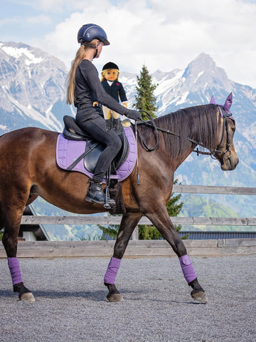 American Fashion World Riding Outfit for 18-Inch Dolls | Helmet and Boots Included | Premium Quality & Trendy Design | Dolls Clothes | Outfit Fashions
