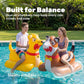 Sloosh Inflatable Pool Float Battle Game Set for Kids & Adults-Includes 2 Giant Ride On Pool Toy Kitten & Puppy for Outdoor Swimming Party Family