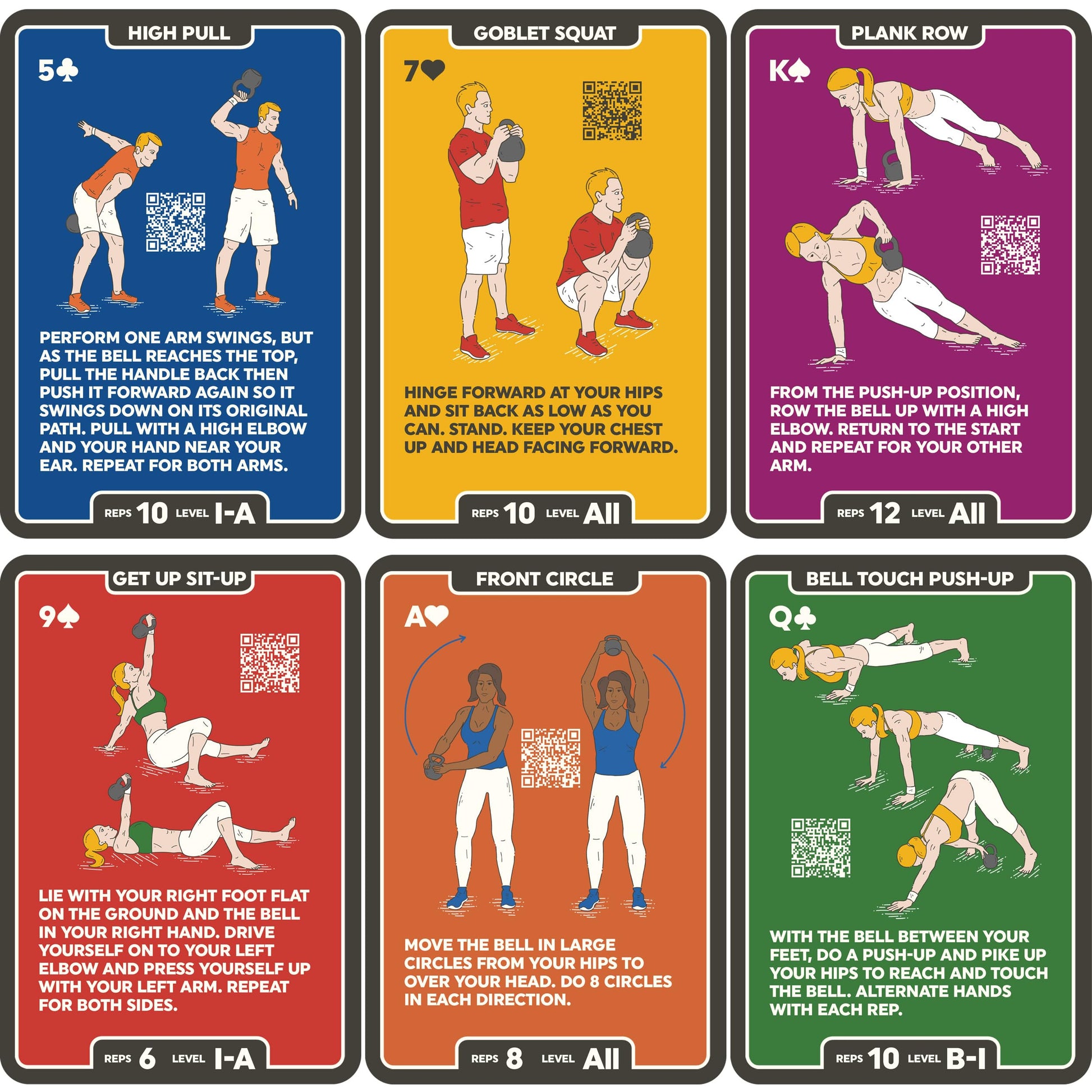 Stack 52 Kettlebell Exercise Card Workout Game