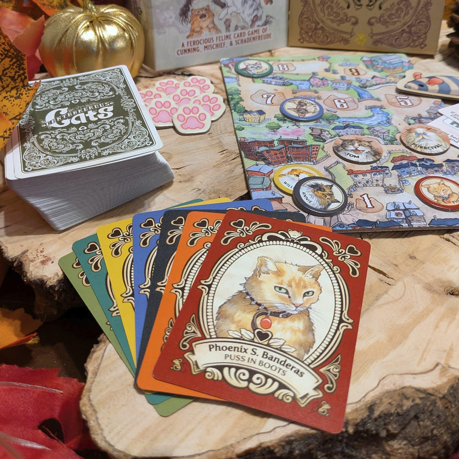 Mentha Designs: Cantankerous Cats 3rd Edition - Cute Take-that Card Game, Mischief & Cunning Hand Management Party Game, Age 10+, 2-6 Players, 25+ Min