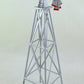 Dollhouse Miniature Garden Outdoor Furniture Silver and Red Metal Windmill