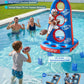 VISTOP Large Inflatable Football Toss Pool Game - Floating for Kids Adults