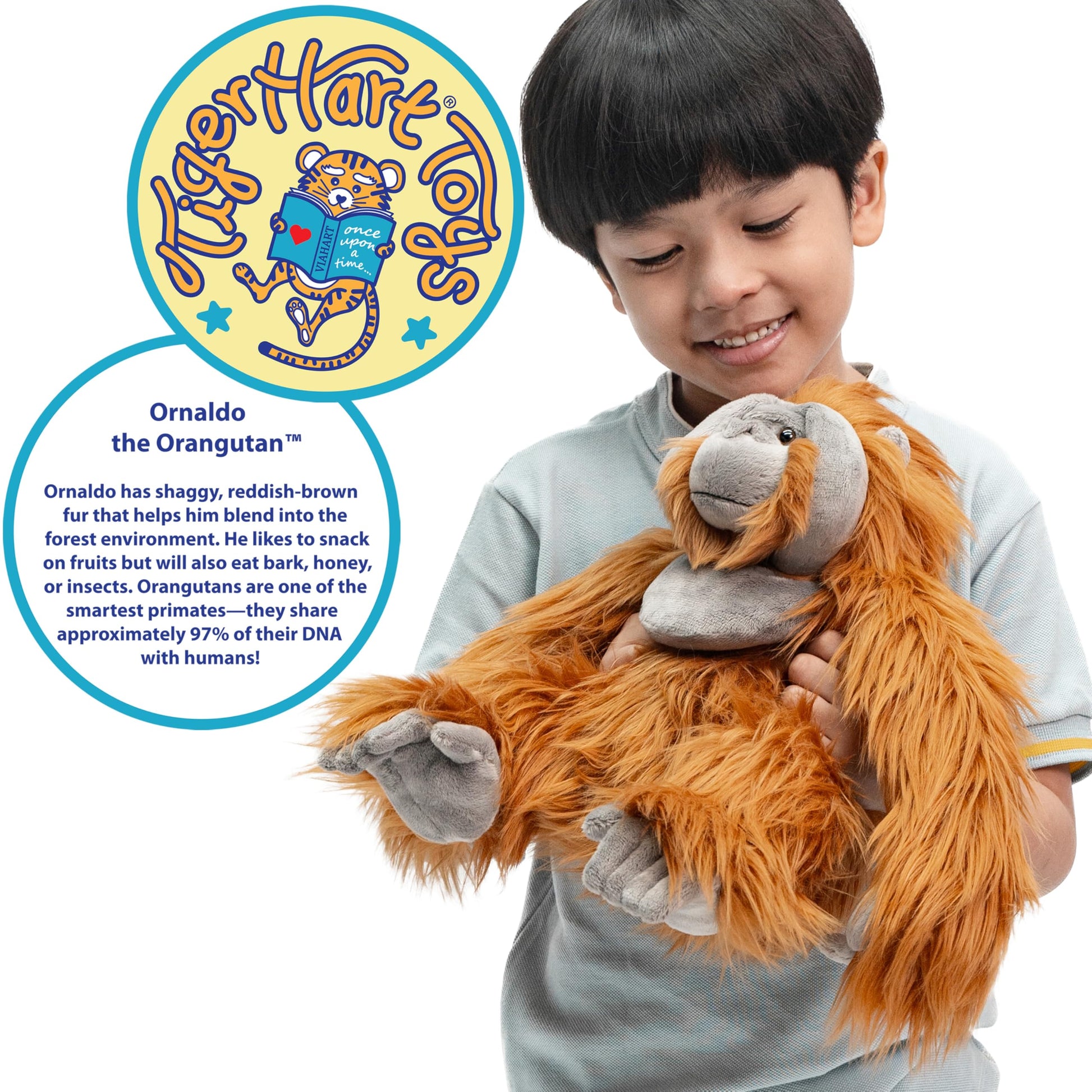 TigerHart Ornaldo The Orangutan Monkey - 14 Inch Stuffed Animal Plush