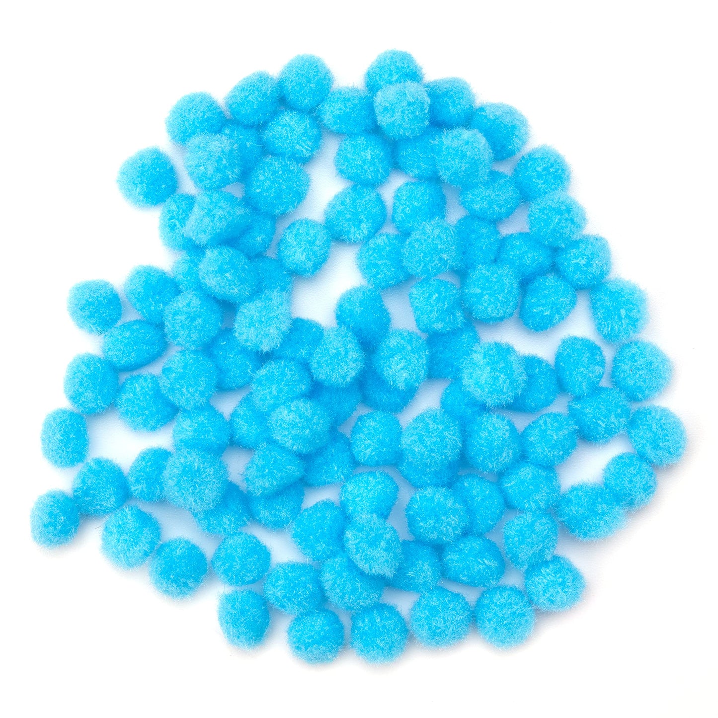 Cousin DIY Blue Light 1/2 inch Poms, 100 Pack